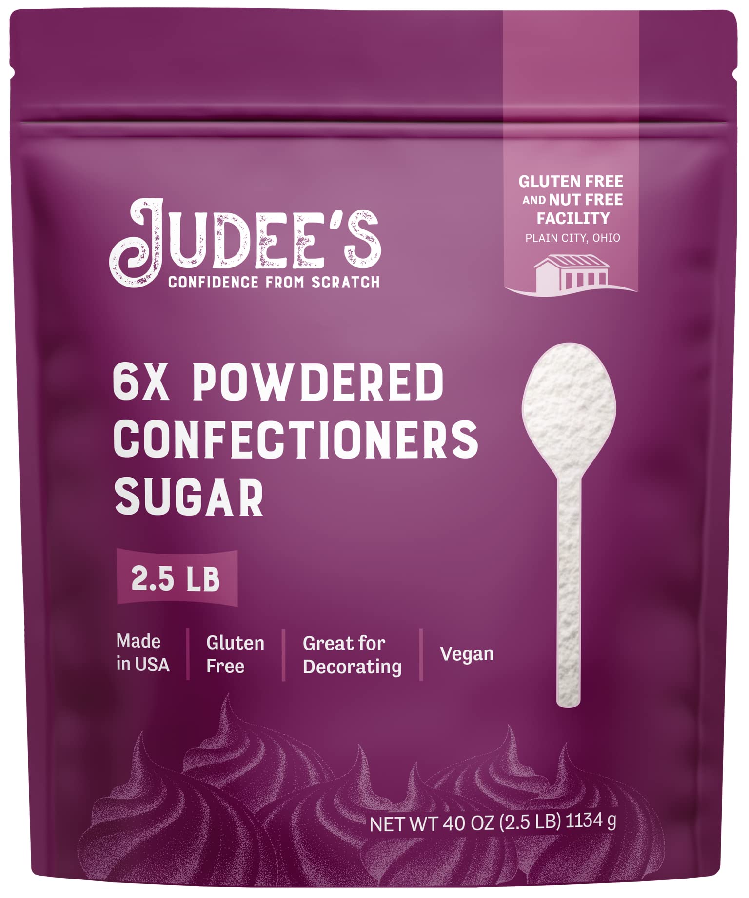 Amazon.com: Judee's 6X Powdered Confectioners Sugar 2.5 lb - 100